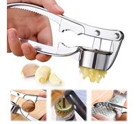 Prensa de ajo 4 en 1 de acero inoxidable; prensas de ajo; trituradora de ajo; cortador de ajo; picadora de ajo; picadora de ajo; triturador de ajo; picador de especias de ingredientes; picadora de