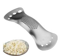 Prensa de ajo de acero inoxidable, 8 agujeros ergonómicos lavables en lavavajillas picadora - trituradora de ajo lavable en lavavajillas y utensilios de cocina - para jengibre interior