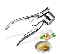 Prensa de ajo de acero inoxidable, Picador de Ajo Fácil de Usar y Limpiar, Aplasta Ajo & Jengibre sin Pelar & sin Esfuerzo, Prensador de Ajos Resistente y Duradero, triturador de ajo