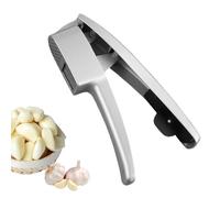 Prensa de ajo de acero inoxidable, prensa de ajo de acero inoxidable,Basher Press and Sliner 2 en 1 - Herramienta profesional de soporte hueco hecho a mano, artilugios de cocina manuales para