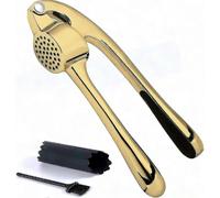 Prensa de ajo premium - Juego de 3 piezas con pelador y rodillo de silicona