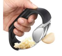 Prensa de ajos de acero inoxidable, fácil de usar, ergonómica de acero inoxidable, picadora y picadora de jengibre de cocina, para triturar sin esfuerzo en la cocina para el hogar, preparación de