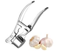 Prensa de ajos, mango ergonómico para cocina de acero inoxidable, picadora de jengibre con buen agarre, fácil de limpiar, apta para lavavajillas