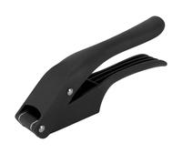 Prensa de ajos para cocinas, herramienta multiusos 2 en 1 para picar ajos, mango ergonómico, trituradora de jengibre fácil, picadora de ajos para ajos rallados, jengibre y frutas (negra)