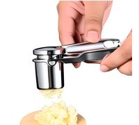 Prensa de ajos, prensa de ajos de metal resistente con prensa de jengibre, mango ergonómico, herramienta de cocina para el hogar, camping, picnic, barbacoa, ajo, jengibre