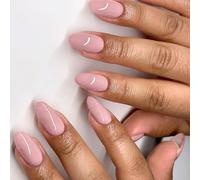 Prensa de almendras en uñas uñas brillantes uñas falsas pegadas en uñas en 15 tamaños 30 piezas uñas francesas consejos para decoración de uñas