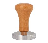 Prensa de café de acero inoxidable |Base plana de 58 mm para un café excelente |Mango ergonómico de madera para baristas/elaboración casera |Herramienta de apisonamiento fácil de (58MM)