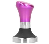 Prensa de café plana de 58 mm, martillo de café en polvo con base de acero inoxidable, altura ajustable con mango de silicona para PC, herramienta de café duradera y a prueba de (Rosa roja)