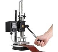 Prensa de calor digital manual, máquina de estampado en caliente y estampado en caliente, máquina de estampado con temperatura ajustable, adecuada para PVC, PU, cuero, papel, madera, etc. (placa de