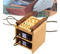 Prensa De Calor Eléctrica, Máquina Plegadora De Bordes De Cuero Selladora De Cuero Para El Proceso De Marcado, Ranurado, Indentación Y Sellado De Bordes Artesanales En Caliente(Dualmachine)