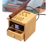 Prensa De Calor Eléctrica, Máquina Plegadora De Bordes De Cuero Selladora De Cuero Para El Proceso De Marcado, Ranurado, Indentación Y Sellado De Bordes Artesanales En Caliente(Singlemachine)