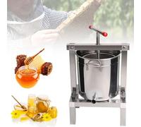 Prensa de cera manual de acero inoxidable para el hogar | Separador de miel manual para apicultura doméstica / comercial | Prensador de miel manual y prensa de cera | Herramienta de apicultura 2 en 1