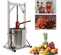 Prensa de fruta de acero inoxidable 304, trituradora de uvas hidráulica manual para la elaboración de vino, extractor de jugo no eléctrico con piezas desmontables para uso doméstico y de cocina, 22