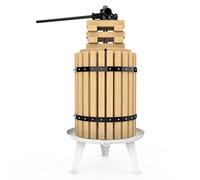 Prensa de frutas de 18 litros para hacer vino con cesta de madera para jugo natural casero, uva, bayas, prensatelas de manzanas