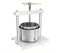 Prensa de frutas de acero inoxidable 3L/5L, prensa con cesta de acero 430 para uvas, frutas, carne, hierbas, grasa, verduras y elaboración de queso, olla de recogida con tubo de (3L/5L)