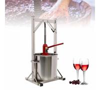 Prensa de frutas, prensa de uvas de 12, 22 y 36 l con barriles de acero inoxidable, trituradora de frutas, herramientas de vinificación de acero inoxidable, for familias, bodegas y restaurantes.(12L)