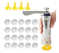 Prensa de galletas - Ancho grosor ajustable, extrusora de pasta para hornear, prensa de galletas decorativa, herramienta para formar b'iscotti, accesorio de cocina de cola larga | Herramienta modelo