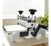 Prensa de grabado de escritorio | Máquina de grabado manual portátil con rodillo de losa | Herramienta de frotar para madera, grabado de cobre, altura ajustable del rodillo