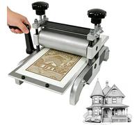 Prensa de grabado de escritorio pequeña, placa de impresión de 31 × 17 cm, prensa de grabado manual con rodillo ajustable for impresión de lino y bloques de madera