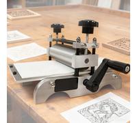 Prensa de grabado profesional con control de rodillo para impresión artística, resultados consistentes en diversas superficies para artistas serios