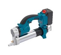Prensa de grasa eléctrica 21V | Lubricador de alta presión para agricultura e industria - 8500 PSI, tanque de 400cc, 18000 rpm, incl. 2 baterías y bolsa de transporte (Azul)
