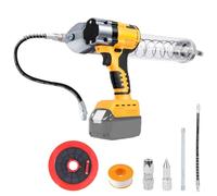 Prensa de grasa inalámbrica compatible con batería Dewalt 20 V, sin escobillas 13000 PSI, profesional de alta presión con manguera de alta presión de 30 cm (sin batería)