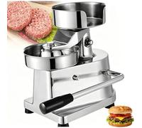 Prensa de Hamburguesas de Acero Inoxidable, Máquina Comercial para Formar Hamburguesas con Reajuste de Un Botón, Fabricador Manual de Hamburguesas para Cocinas de Comida Rápida, Restaurantes y Us 4in