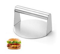 Prensa de hamburguesas de acero inoxidable, prensa de hamburguesas, 5.51 pulgadas, resistente, molde redondo para hacer hamburguesas, perfecto para cocinar a la parrilla, filetes, paninis, panes