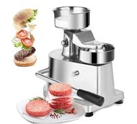 Prensa de hamburguesas, máquina de hamburguesas de acero inoxidable resistente, procesador de formación de carne de 6 pulgadas para catering y uso comercial en cocina