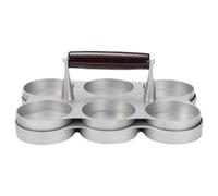 Prensa de hamburguesas, molde para hacer hamburguesas, molde para hacer hamburguesas, molde para hacer hamburguesas con mango de madera, para hacer hamburguesas perforadas de alto valor para