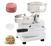 Prensa De Hamburguesas Profesional Manual, Moldeadora De Carne con Acero Inoxidable Y Moldes De 10/13/15 Cm, Incluye 500 Papeles para Hamburguesas, Más De 100 Unidades/Hora, Model130