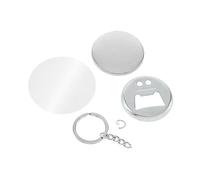 Prensa de insignias, 100 piezas 58mm llavero abrebotellas insignia botón suministro Base piezas materiales Máquina para hacer insignias de bricolaje