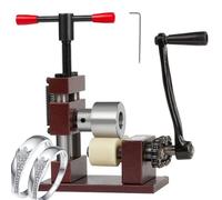 Prensa De Joyería Manual 2 En 1, Máquina Dobladora De Anillos Con Ajuste De Altura, Rueda De Hierro Gris De Acero Inoxidable Fácil De Operar, Adecuada Para Tallas 48-68 red