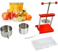 Prensa de jugo de acero inoxidable para frutas y hierbas, gran capacidad de 6 litros, extracción y limpieza sin esfuerzo, ideal para vinos y jugos caseros