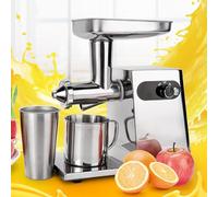 Prensa de jugo eléctrica, máquina exprimidora comercial de 200 W, panel de control inteligente, separación de residuos de jugo, fácil de limpiar para tiendas de bebidas frías y té con leche