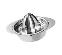 Prensa de mano para hacer jugos rotatorios, exprimidor de limón cítrico de acero con colador para el hogar, cocinas, camping, uso en el exprimidor de limón con cuenco