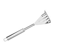 Prensa de patatas de acero inoxidable, 28 cm, ideal para hacer puré, triturar alimentos y preparar recetas cremosas.