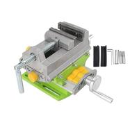 Prensa de taladro 3 pulgadas, tornillo de banco con movimiento bidireccional, aluminio resistente y apertura 70mm - Precisión y estabilidad para taladrado y fresado, ideal