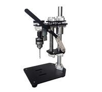 Prensa de taladro, B10 Chuck Banco Taladro Escritorio Mini Soporte de perforación portátil 220 Precisión DIY Máquina de perforación de velocidad variable Precisión