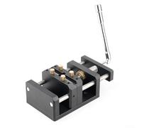 Prensa de taladro de aleación de aluminio CNC autocentrante para carpintería con ranura en V para culatas redondas y cuadradas de 10 mm a 65 mm de capacidad de mandíbula, acabado negro para proyectos