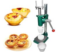 Prensa de tarta de huevo comercial, fabricante de concha de crema manual con 1 molde.Base de hierro fundido, aleación de grado alimenticio.Fácil operación de un solo toque para cortezas perfectas.Herr