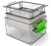 Prensa de tofu apta para lavavajillas, elimina fácilmente el agua en 10-20 minutos, hasta 3 veces más eficiente prensado de tofu, sin BPA, con bandeja de goteo, sabor mejorado de tofu, incluye libro