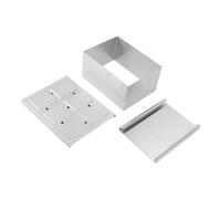 Prensa de tofu de acero inoxidable ajustable prensador de tofu vegano multifuncional DIY fabricante de tofu doméstico para cocina casera acero inoxidable 304 juego de 3 piezas (S (7,8x6,5x2,6