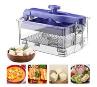 Prensa De Tofu, Queso Prensa, Plástico Tofu Prensa, Prensa De Tofu Ajustable, Pequeña Máquina Para Hacer Queso Tofu, Bandeja Recogegotas, Prensa Casera Para Tofu y Queso, 18,5 x 16,7 x 10,8 cm