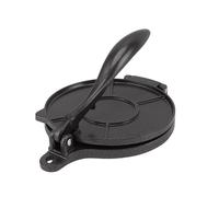 Prensa de tortillas, fabricante Manual aleación aluminio, masa multifuncional for hacer pasteles Pizza(Black 16cm)
