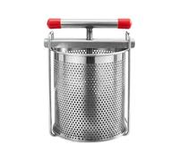 Prensa de Verduras Exprimidor Manual Acero Inoxidable 2,8L con Mango en T | Extractor Queso, Miel Y Vino De Fruta para Interior Exterior Hogar Cocina Camping Mujeres Hombres Sin base