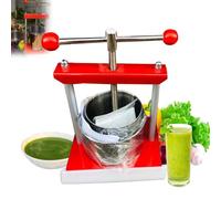 Prensa de vino de frutas de acero inoxidable, prensa manual de sidra resistente con mango en T y estructura estable, viga transversal oscilante para hacer zumos caseros