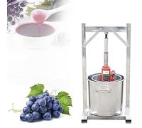 Prensa de vino de frutas de acero inoxidable, prensa manual para uvas, bayas, verduras y hierbas, ideal para vino casero, cide