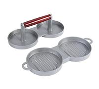 Prensa doble para hamburguesas de aluminio antiadherente para carne, hamburguesas, parrillas, barbacoas, barbacoas al aire libre