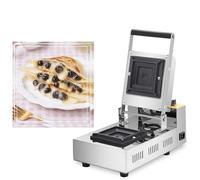 Prensa eléctrica comercial for helados, paninis, postres, cafeterías, panaderías, máquina for hacer sándwiches de helado y pan cuadrado, tostada, prensa for waffles multifunción antiadherente(110V)